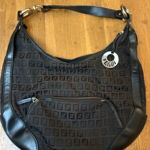 Fendi Black Vintage Hobo Bag